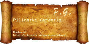 Pilinszki Geraszim névjegykártya